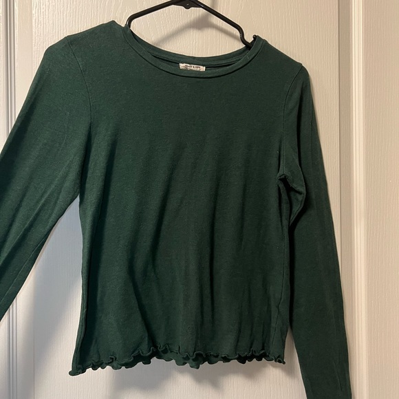 Heart & Hips Long Sleeve Lettuce Edge Cotton Basics - Picture 2 of 4